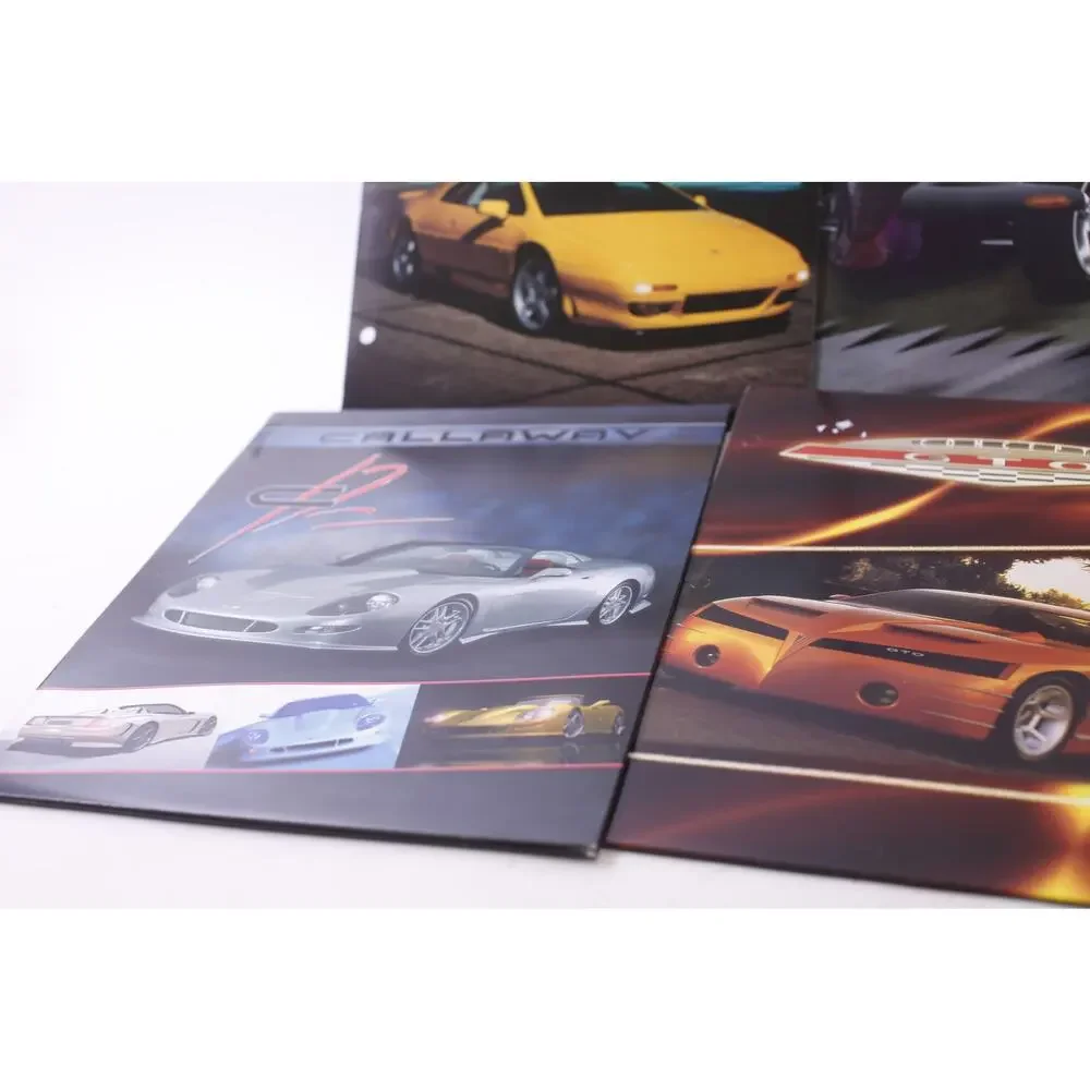 Unused 90s Sports Car, Portfolio, Lot, Paper Folder, Set of 6, Automotive, Offi